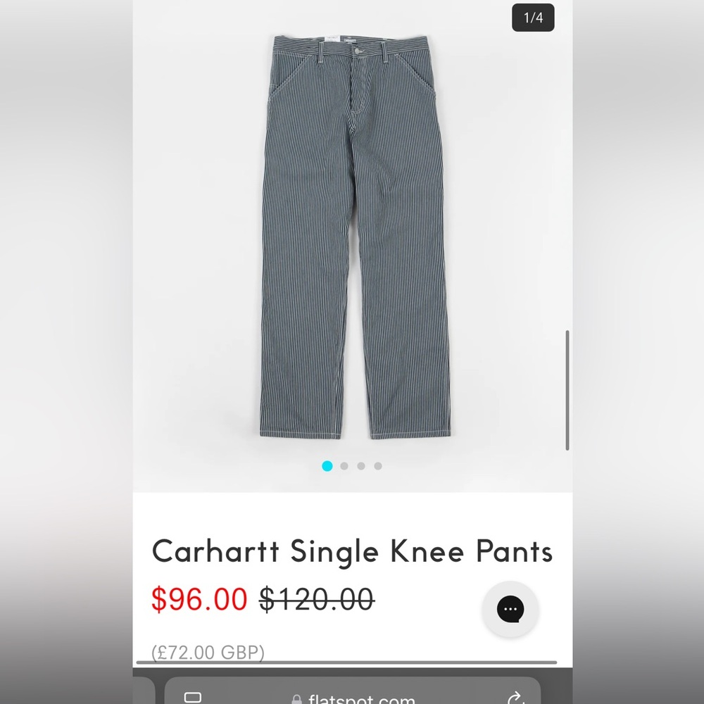 Carhartt Single Knee Striped Pants